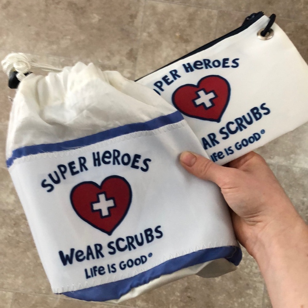 SET OF 2 “Sea Bags” Super heroes wear scrubs
